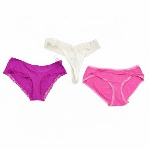 Gap Body 3 Pc Underwear Set - 2 Low Rise Hipster & 1 Ultra Low Rise Thong - XL